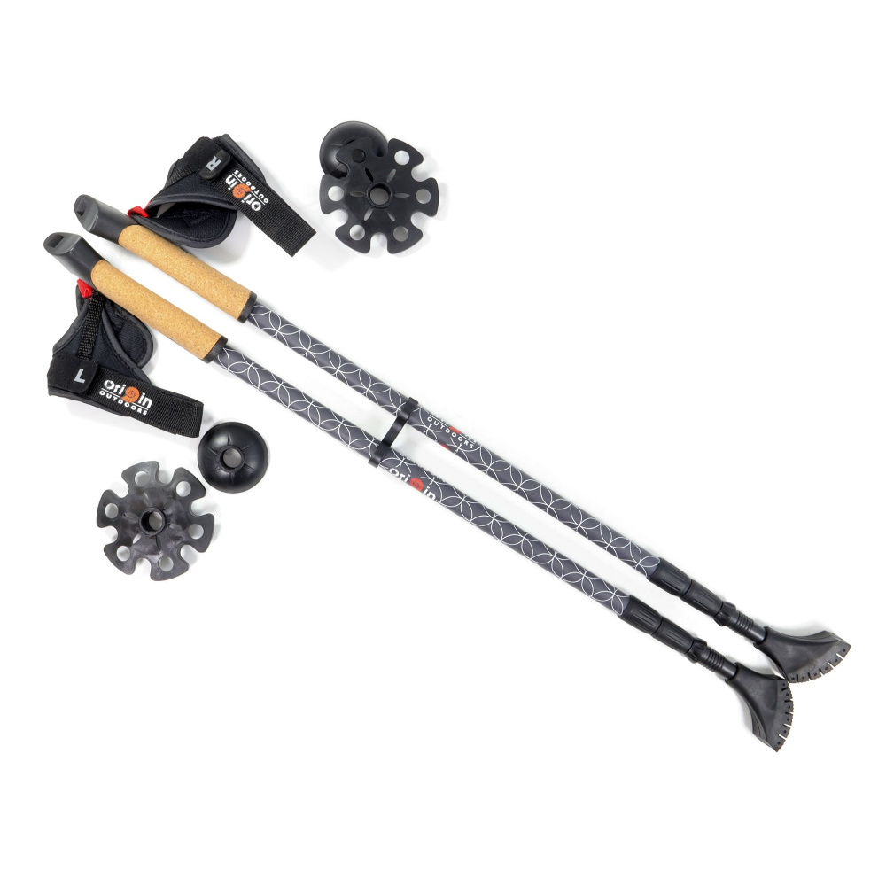 Origin Outdoors Nordic Walking Stöcke 1 Paar grau-schwarz 105 -135 cm