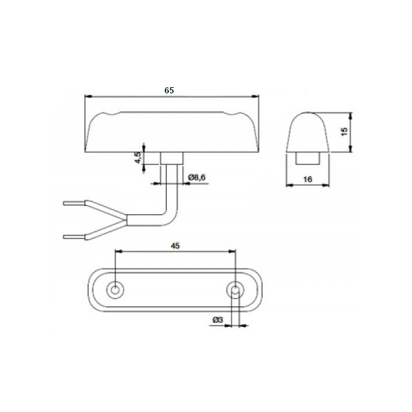 Jokon LED-Schlussleuchte mit roten LED