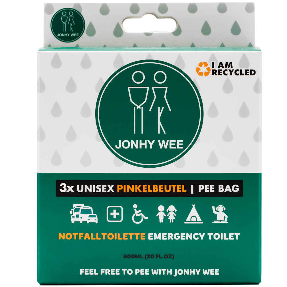 Jonhy Wee Notfalltoilette für unterwegs Unisex, 3er-Pack