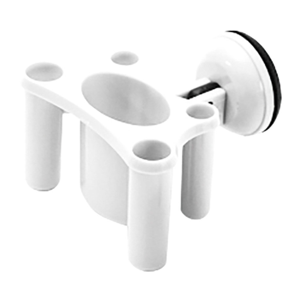 EuroTrail Zahnbürstenhalter mit Saugnapf, weiß