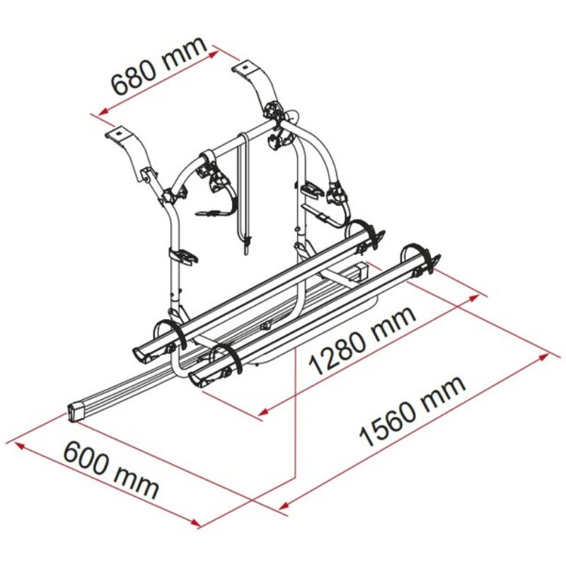 Fiamma Fahrradträger Carry-Bike für Ford Custom Nugget / Plus Hochdach