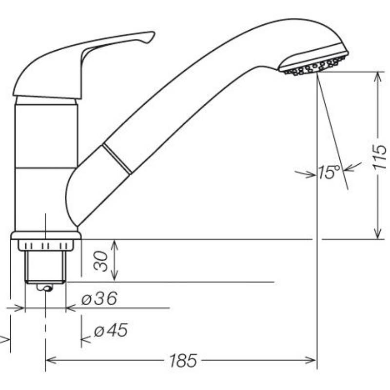 Reich Einhebelmischer Carino mit Brause Julia