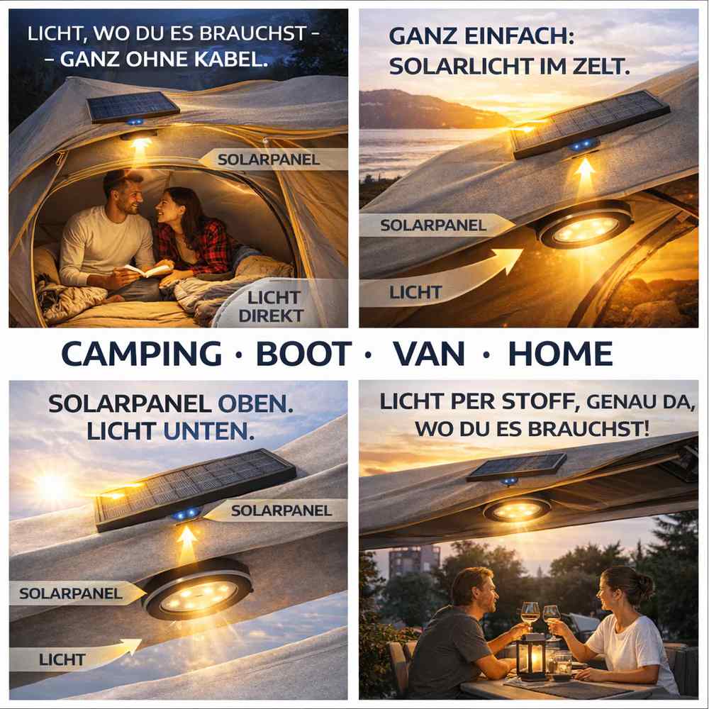 Fender-Design Solar LED Leuchte mit Fernbedienung (USB-C Ladefunktion)
