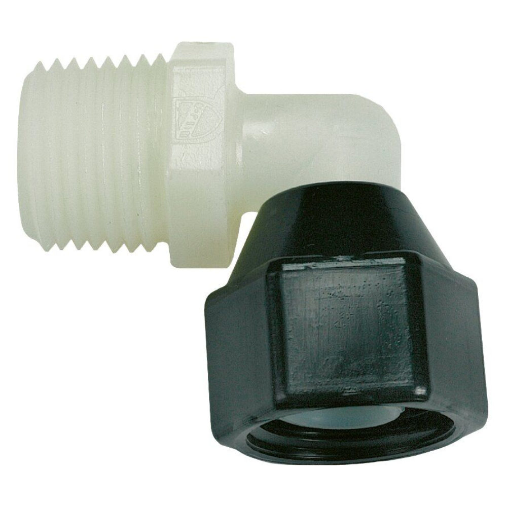 Lilie Aufschraubtülle ½" x ½" gewinkelt SB-verpackt