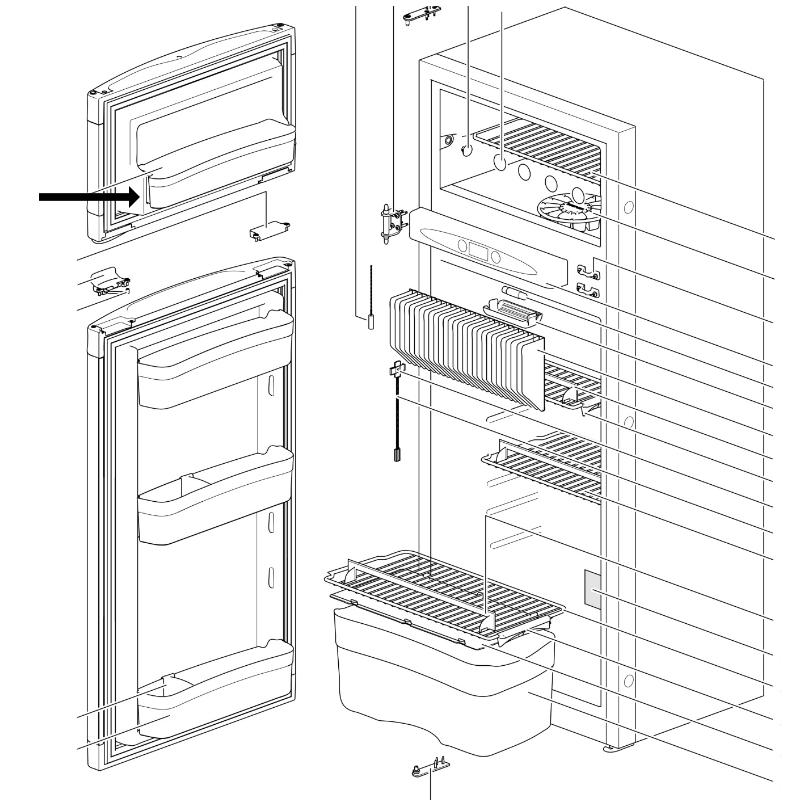 Thetford Türfach klein für Gefrierfach (Nr. 62697712)