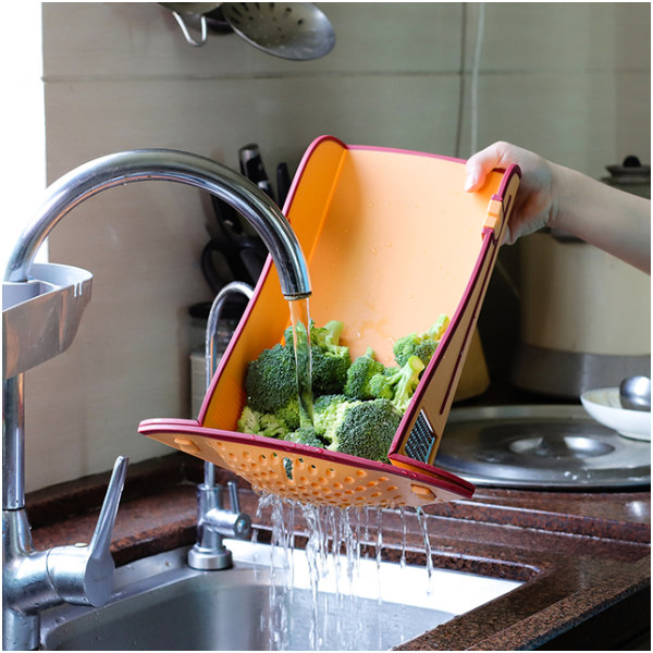 Flamefield Schneidebrett 6 in 1 faltbar, orange