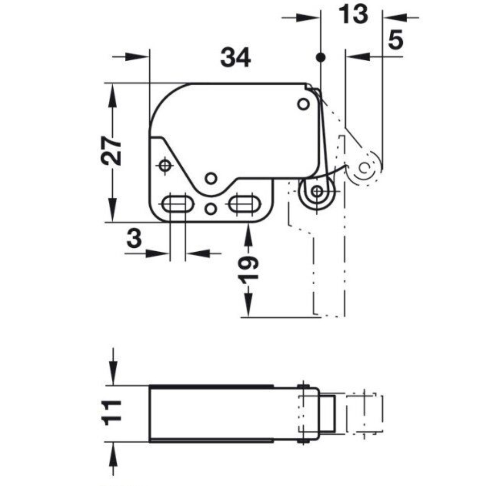 Häfele Federschnapp-Verschluss Mini-Latch