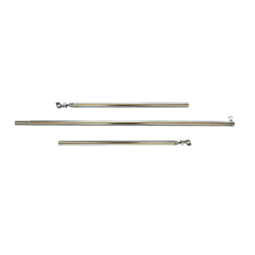 Schellenstange / Verandastange Stahl 25 mm - 170-260 cm
