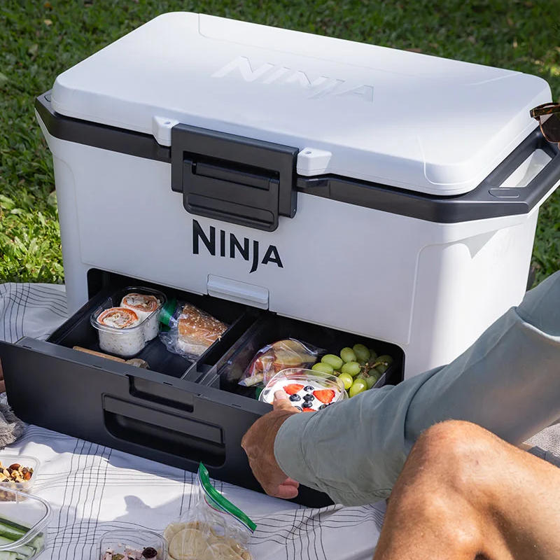 Ninja Kühlbox mit Trockenzone FrostVault 47 L, wolkenweiß (FB151EUWH)