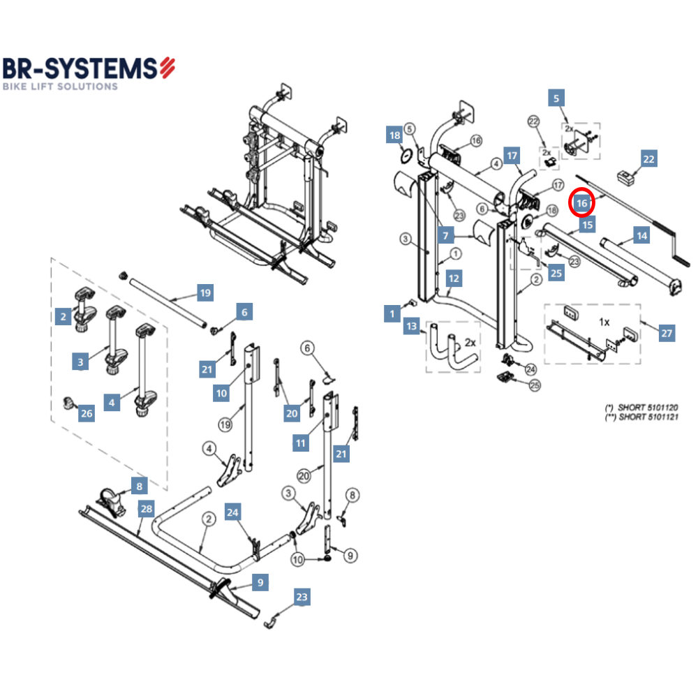 BR-Systems Nothandkurbel für Bike Lift