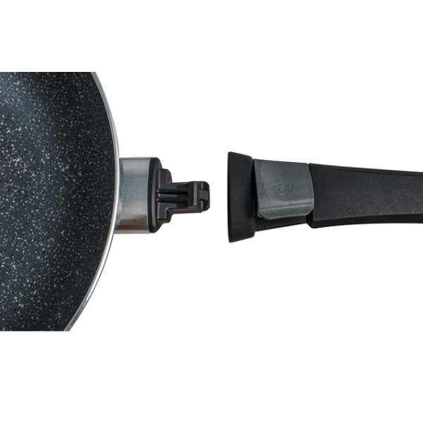 Beaver Brand Wok-Pfanne STONEROCK Alu Anti Haft mit  Lock-Up Griff 28 cm