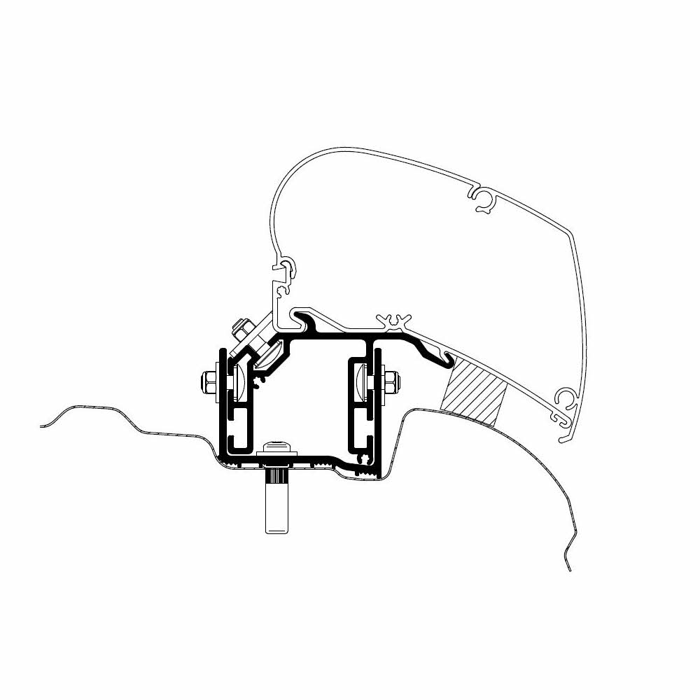 Thule Dachadapter-Set für VW Crafter ab 2017, Omnistor Serie 6200/6300
