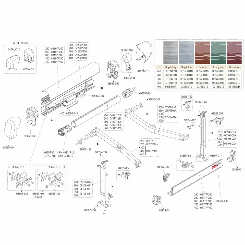 Frontblendenverschluss rechts für F45i (Nr. 05139A01-)