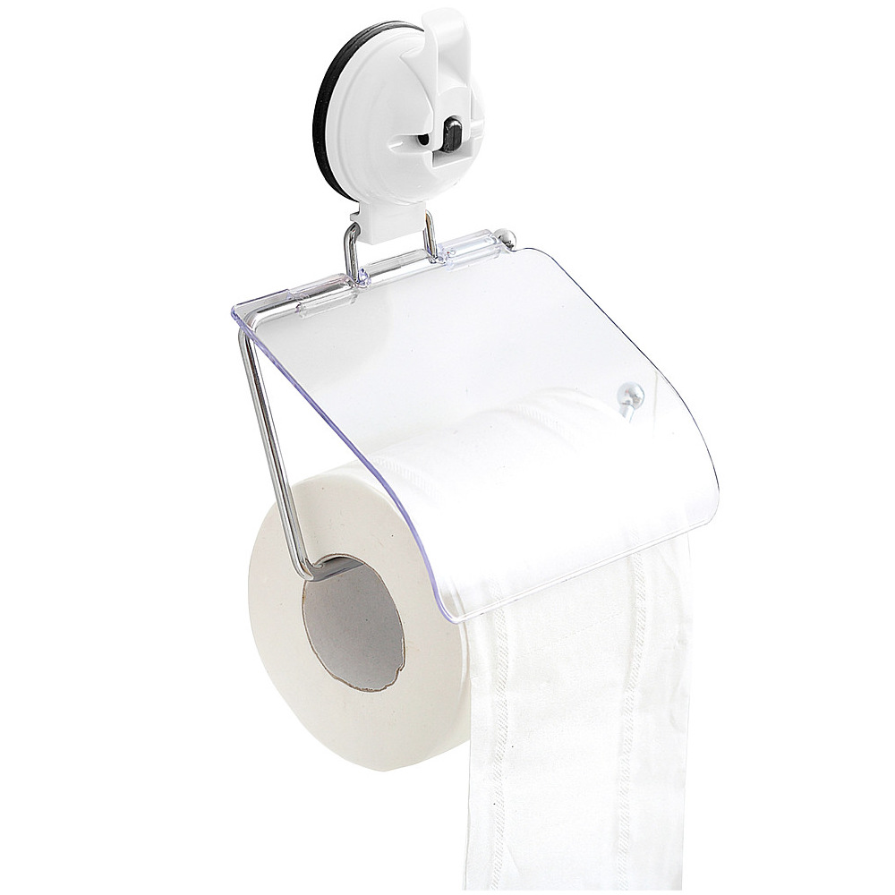 EuroTrail Toilettenpapierhalter mit Saugnapf, weiß