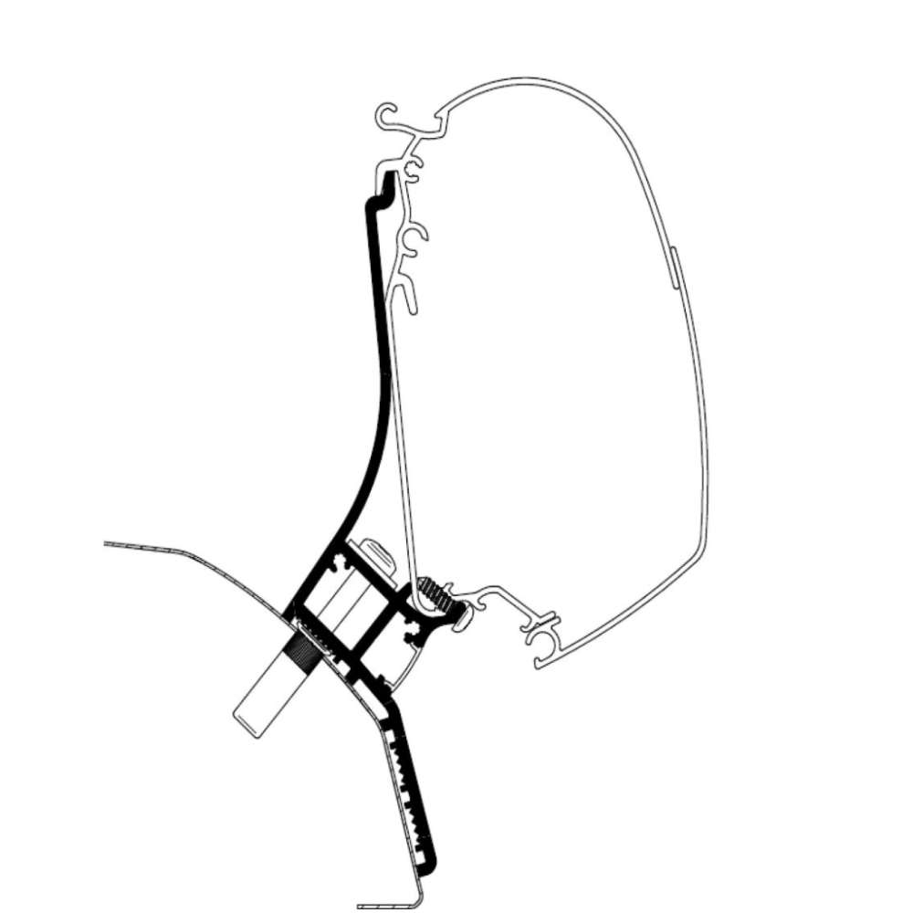 Thule Wandadapter Fiat Ducato H2 ab 07/2006, Omnistor Serie 5200