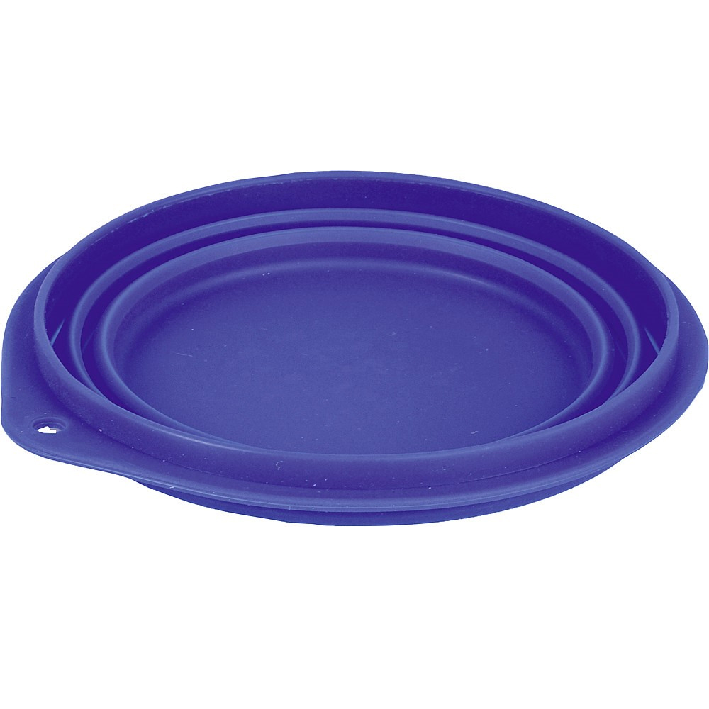 Flamingo Reise-Hundenapf Silikon 500 ml blau