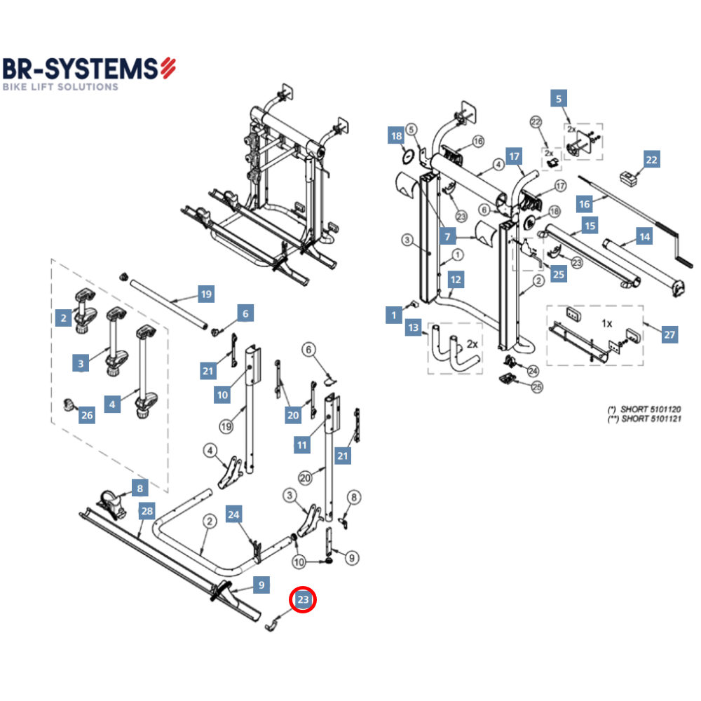BR-Systems Endkappe Fahrradschiene für Bike Lift