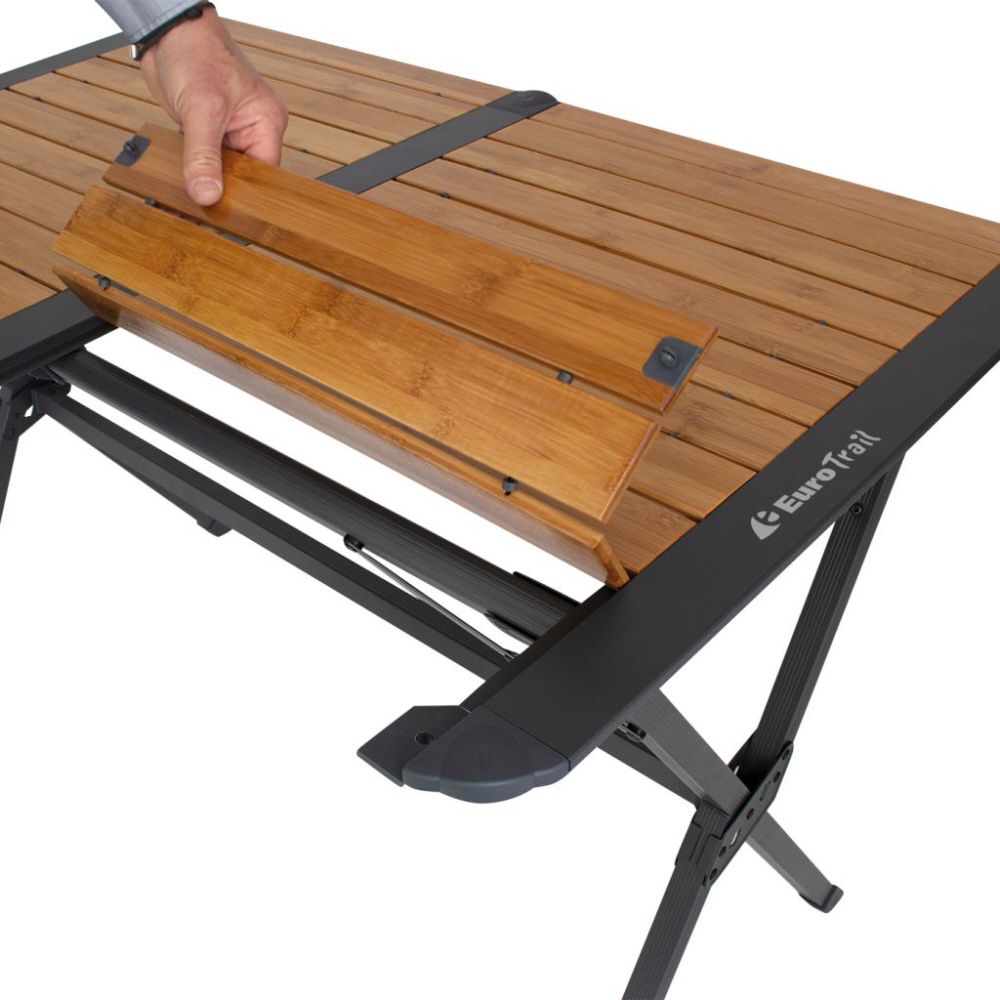 EuroTrail Bambus Rolltisch Chambery M 110 x 70 x 70 cm