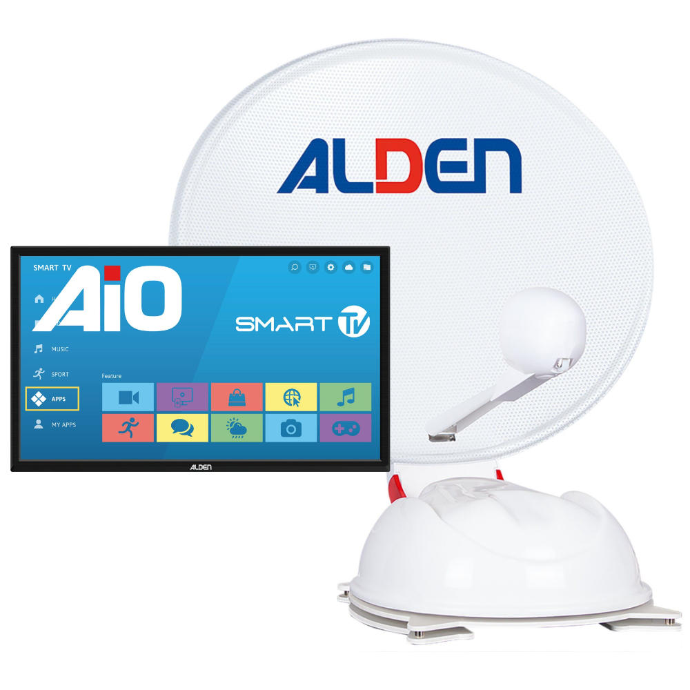 Alden Sat-Anlage AS4 60 Skew / GPS Ultrawhite inkl. TV A.I.O. Smart
