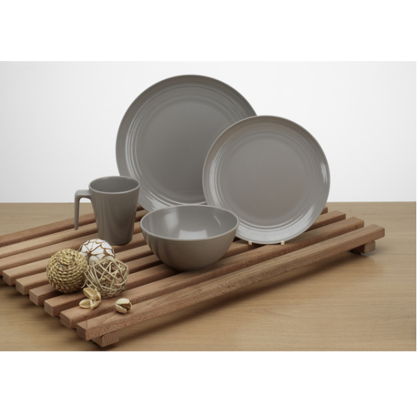 Flamefield Geschirrset Seramika Latte 16-tlg., grau