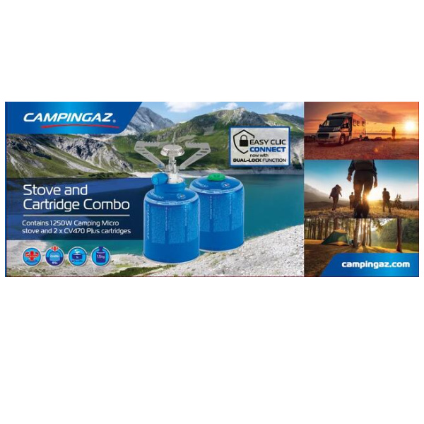 Campingaz Combo Set, Gaskocher Camping Connect + 2x CV 470 Plus