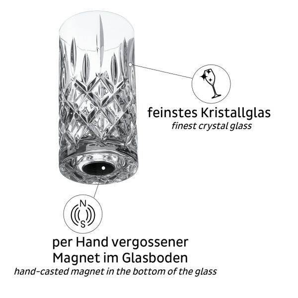 Silwy Magnet-Kristallglas Longdrink Set 300 ml, 4er-Set