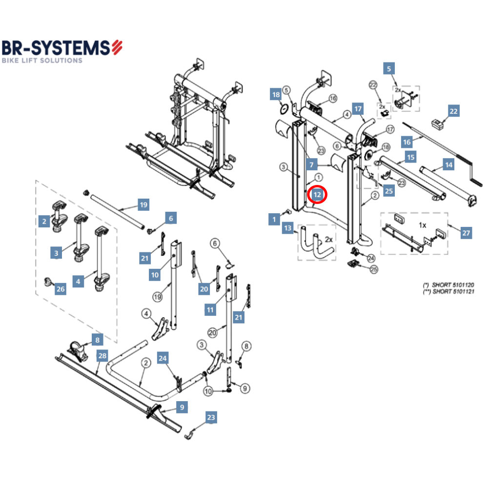 BR-Systems Haltestruktur unten für Bike Lift