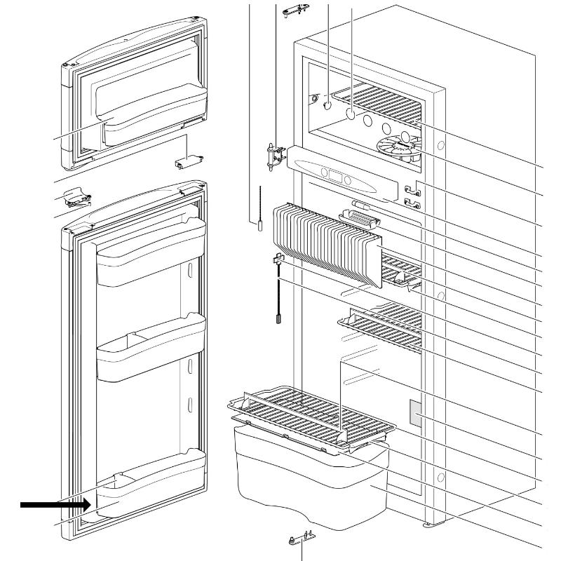 Thetford Türfach groß für Kühlschranktür (Nr. 62697612)