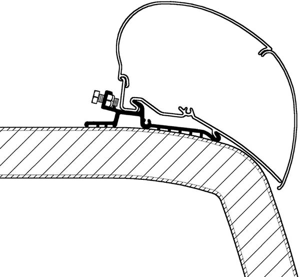 Thule Adapter Hymer SX - Serie 6, Länge 5,00 m