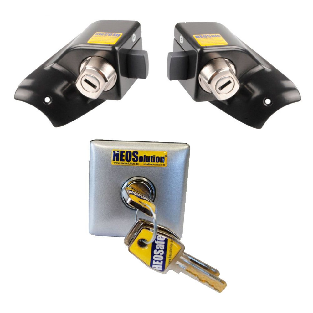 HeoSafe Zusatzschloss Set 1 für Carado/Sunlight 2006-2021 - grau