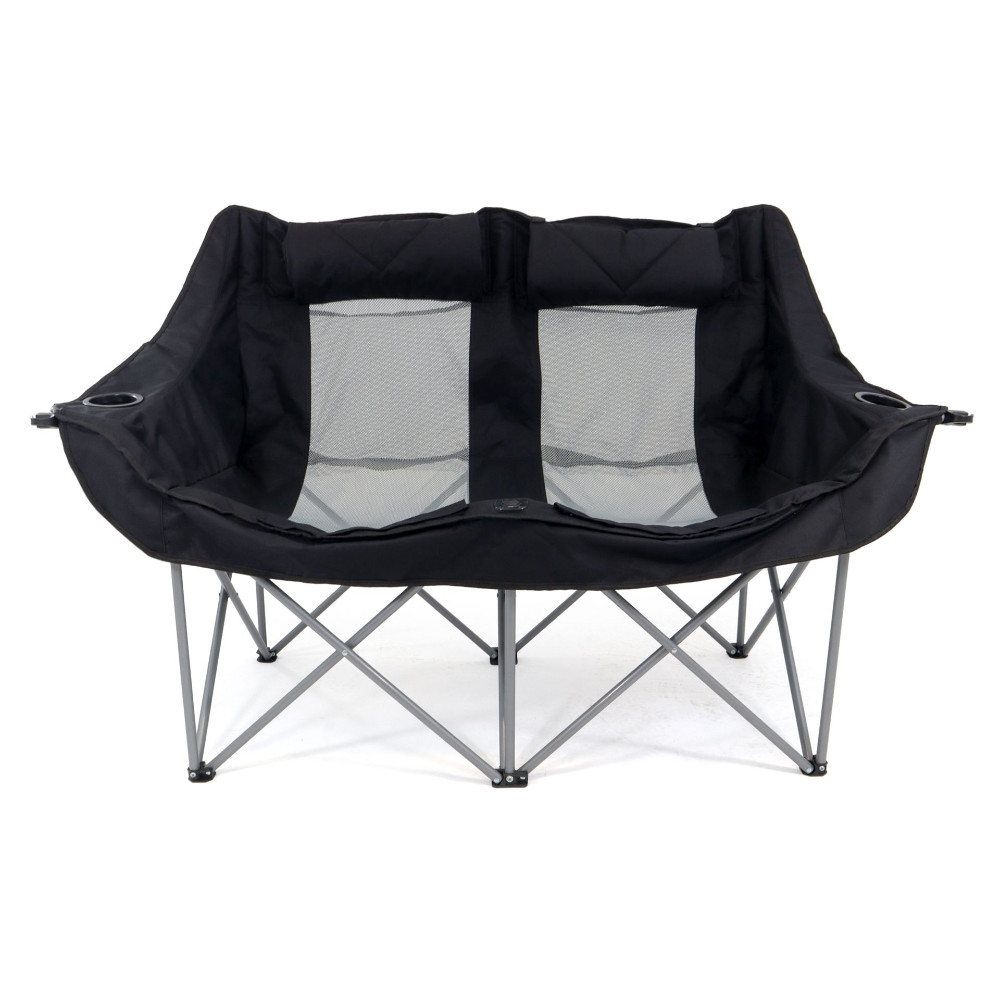 BasicNature Travelchair Relax Pro double schwarz