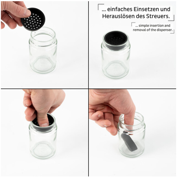 Silwy Streueinsätze MIX für 125 oder 192 ml  Feinkost Magnetgläser