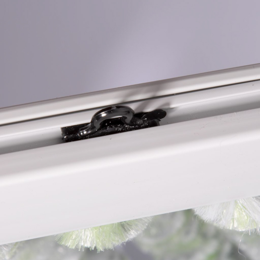 Brunner Flauschvorhang grau/weiß/grün