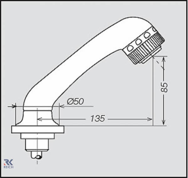 Reich Duschset de Luxe mattchrom, 1/2 Zoll Anschluss