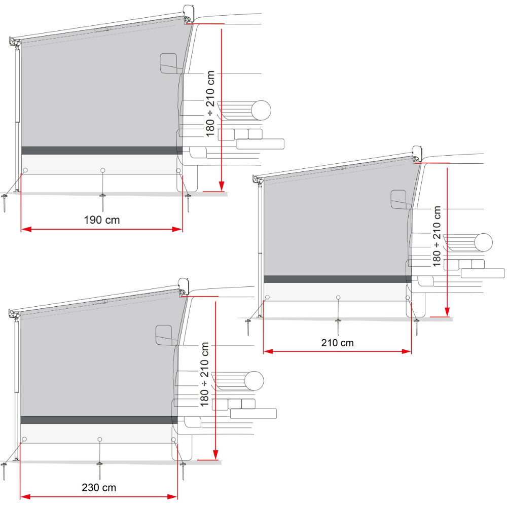 Fiamma Seitenwand Sun View Side Van