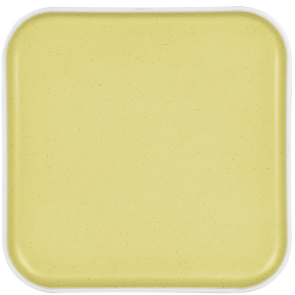 Brunner Essteller eckig  Dolomit 25 x 25 cm Farbe gelb