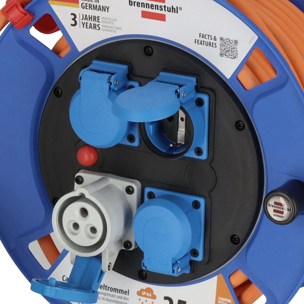Brennenstuhl Kabeltrommel Garant CEE Camping/Maritim - 25 m