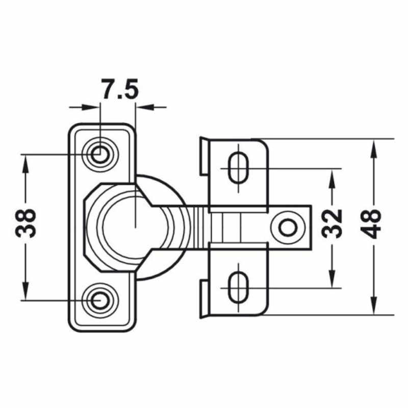 Häfele Schrankscharnier, verstellbar, 2er Pack