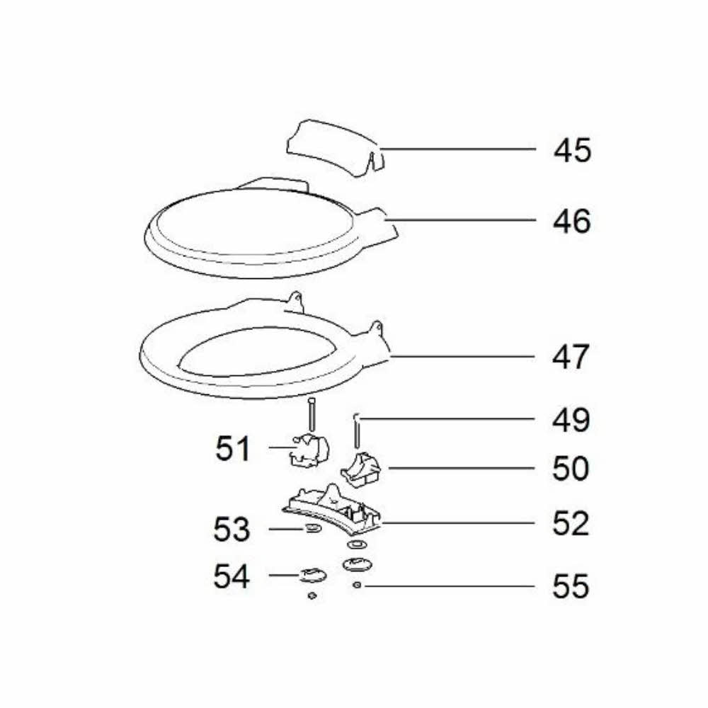 Thetford WC-Sitz mit Deckel für C250/C260 Keramik (Nr. 93412-62)