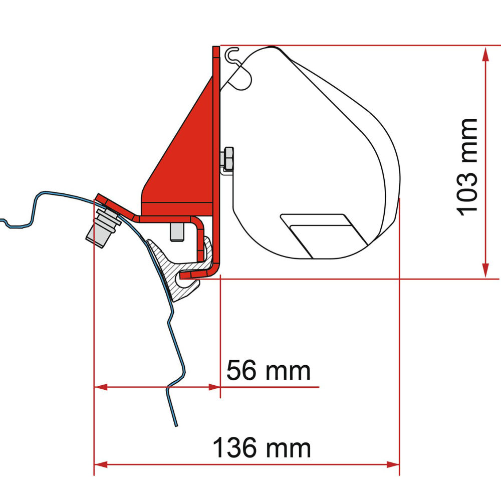 Fiamma Kit Combi Rail Bracket - Brandrup für F35 pro