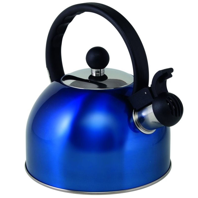 Via Mondo Flötenkessel Edelstahl blau, 1,5 Liter