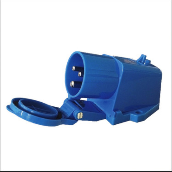 Carbest CEE Aufbaustecker mit Deckel, blau