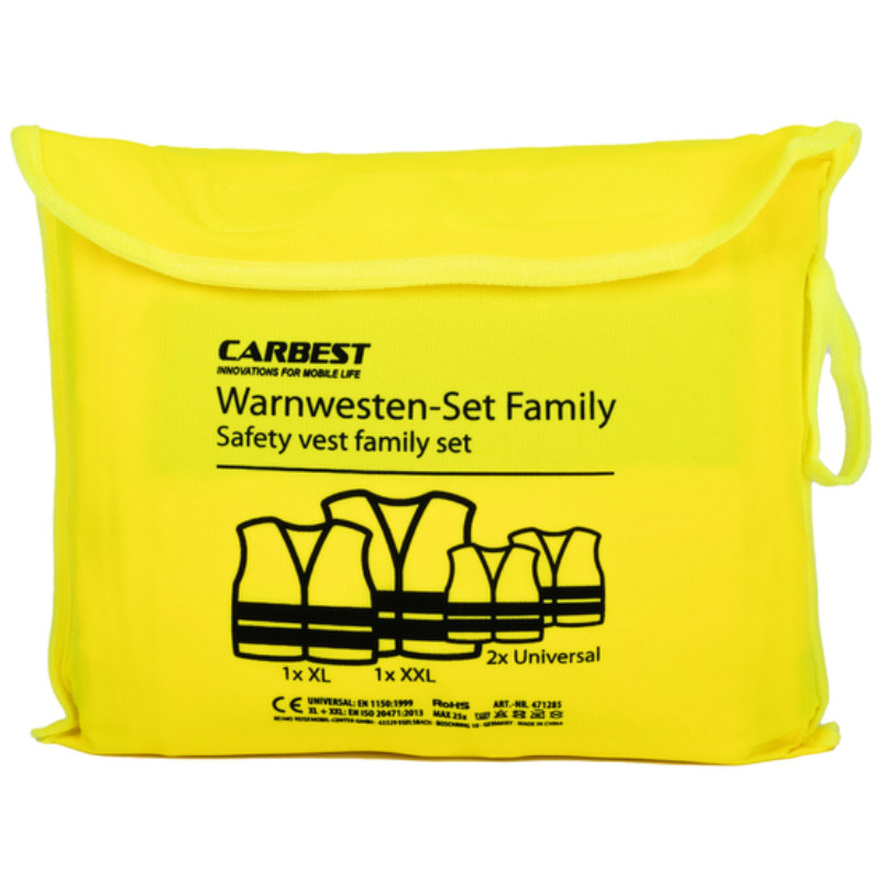 Carbest Warnwesten-Set, gelb