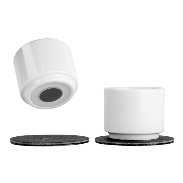 silwy Magnet-Porzellan-Eierbecher 2 Stück, weiß