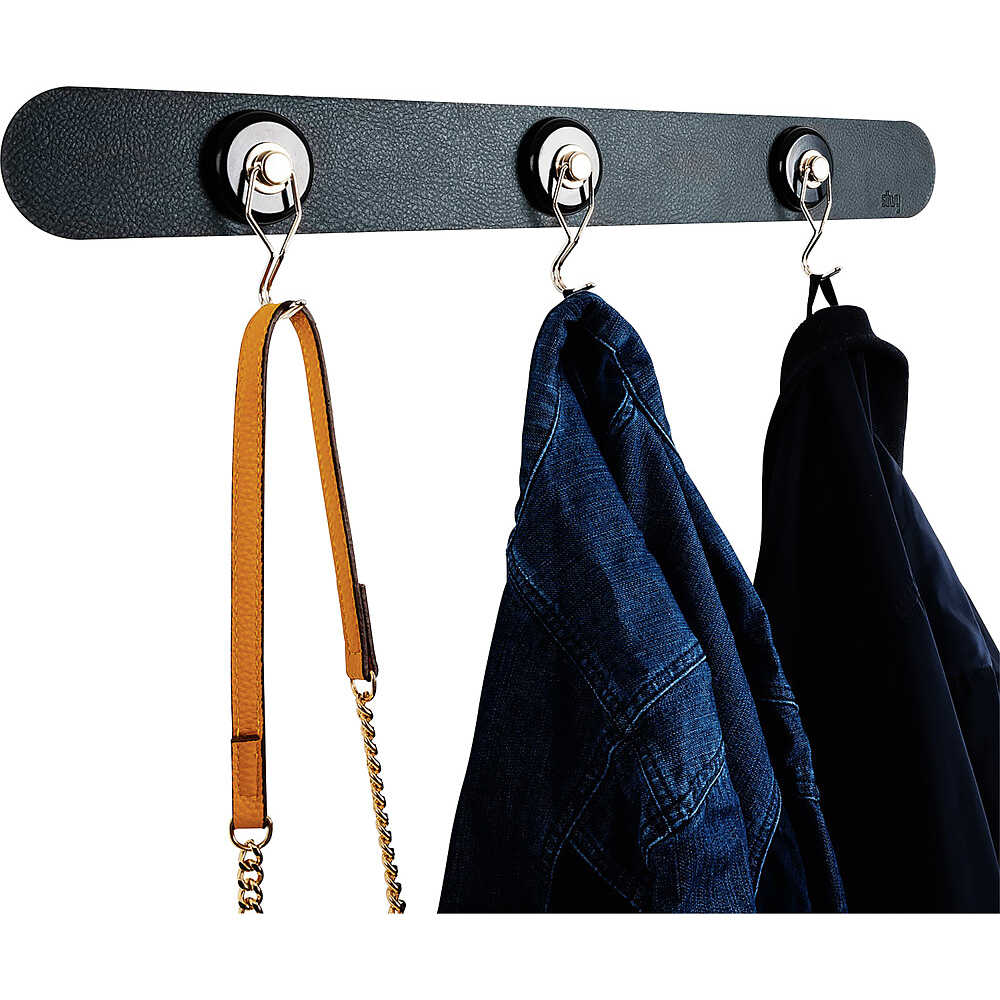 Silwy Metall-Leiste 25 cm Black für Magnetgläser, Pins und Haken