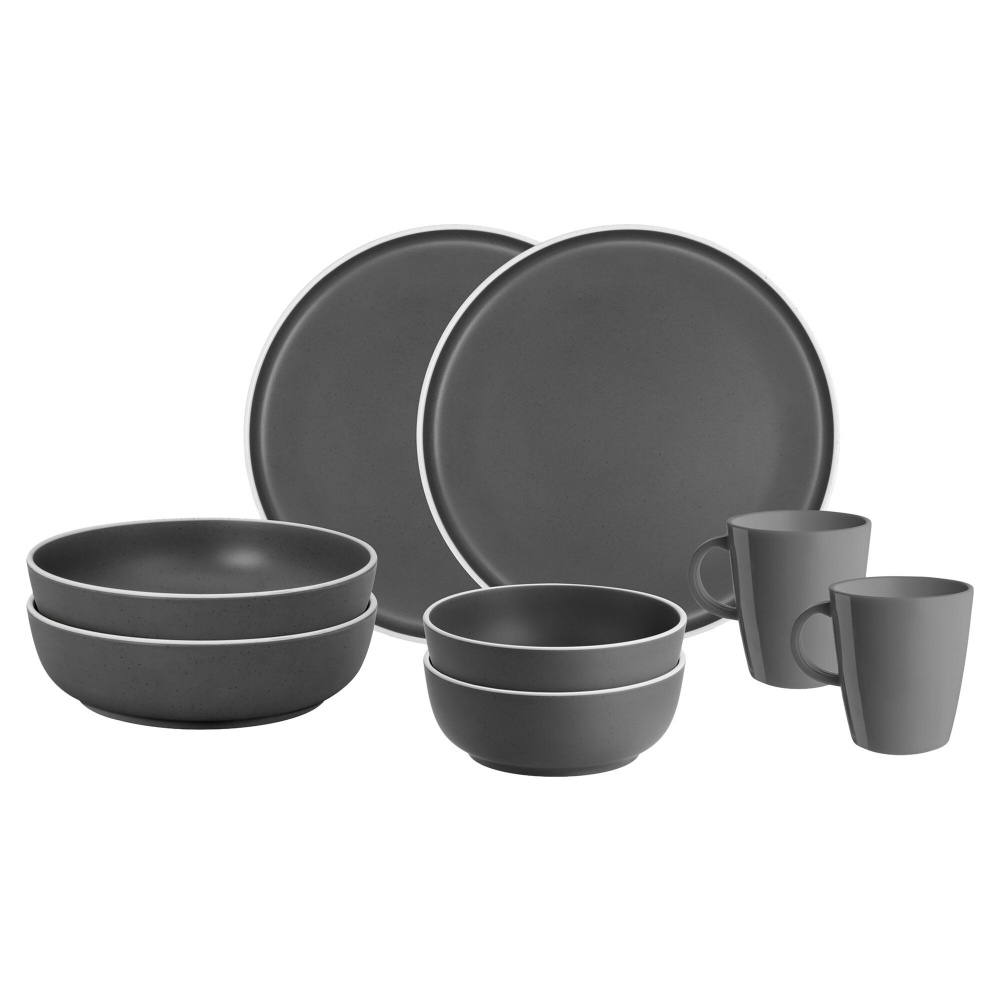 Brunner Geschirrset Dolomit 8-teilig, grau