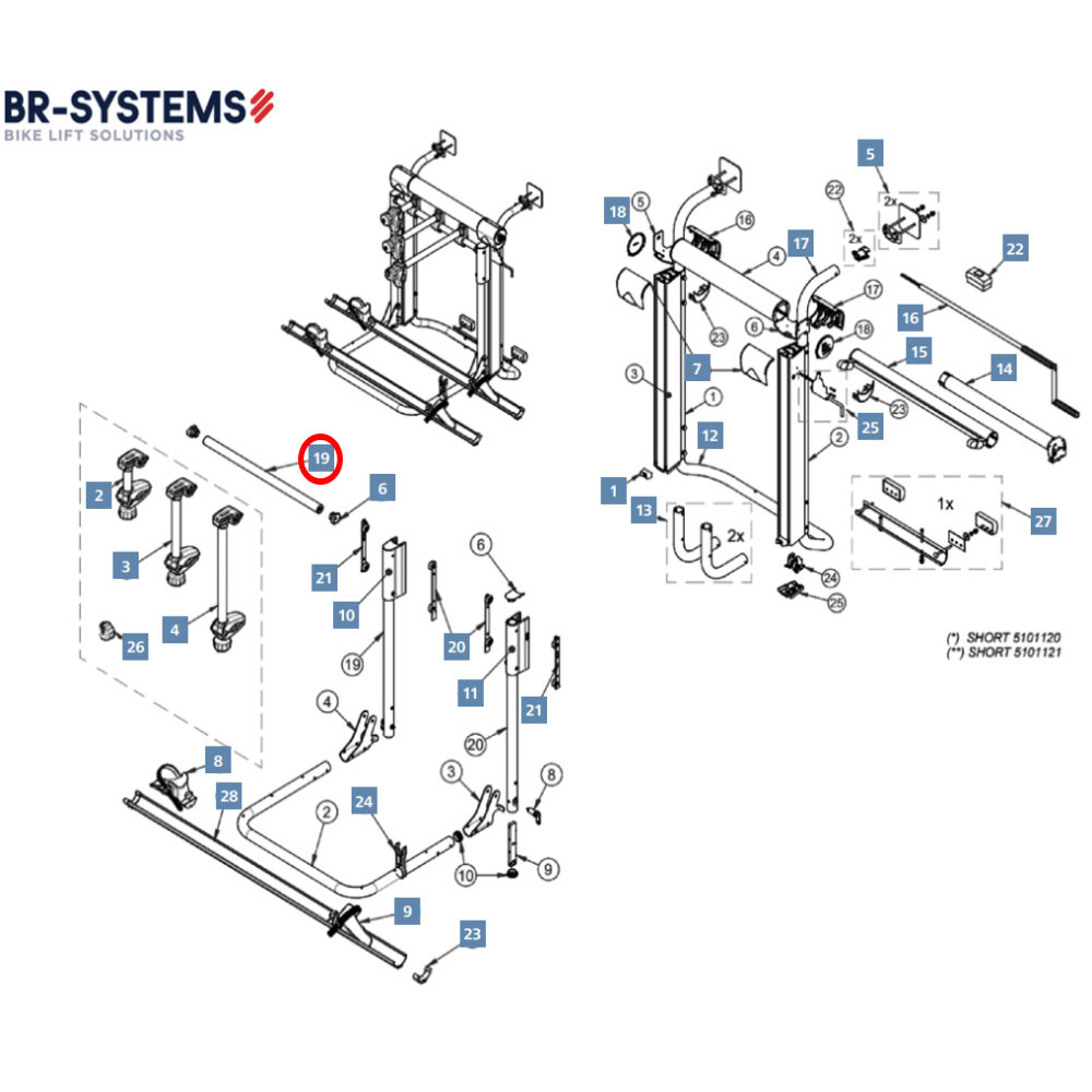BR-Systems Querrohr für Bike Lift