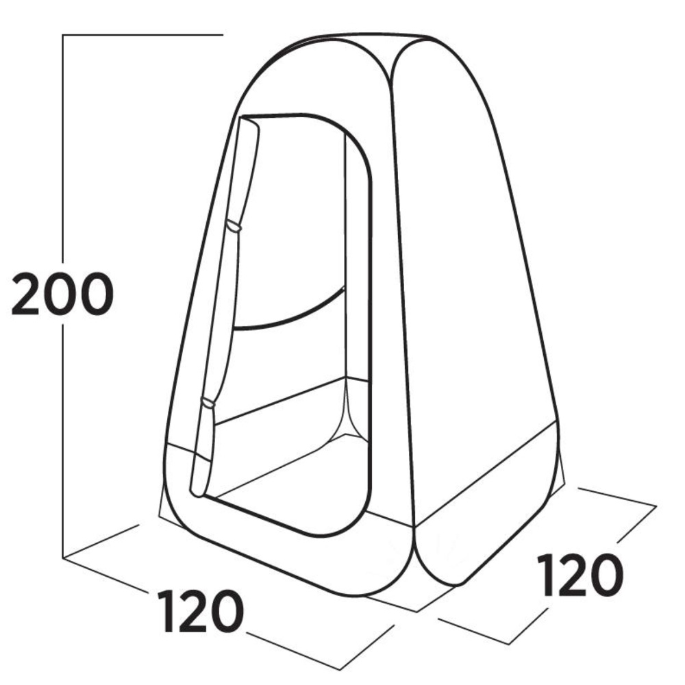 Easy Camp Toiletten- Duschzelt Vik grau-blau