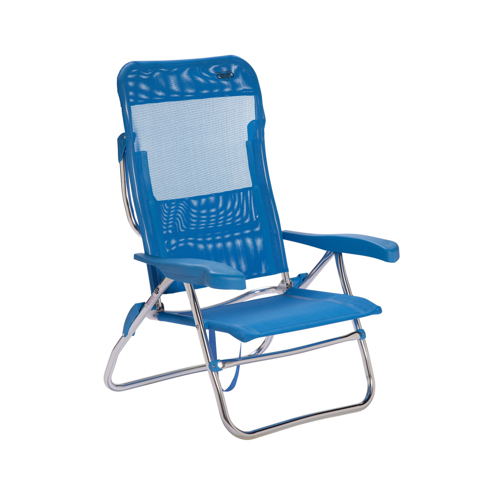 Crespo Strandstuhl AL/223 7-fach verstellbar blau