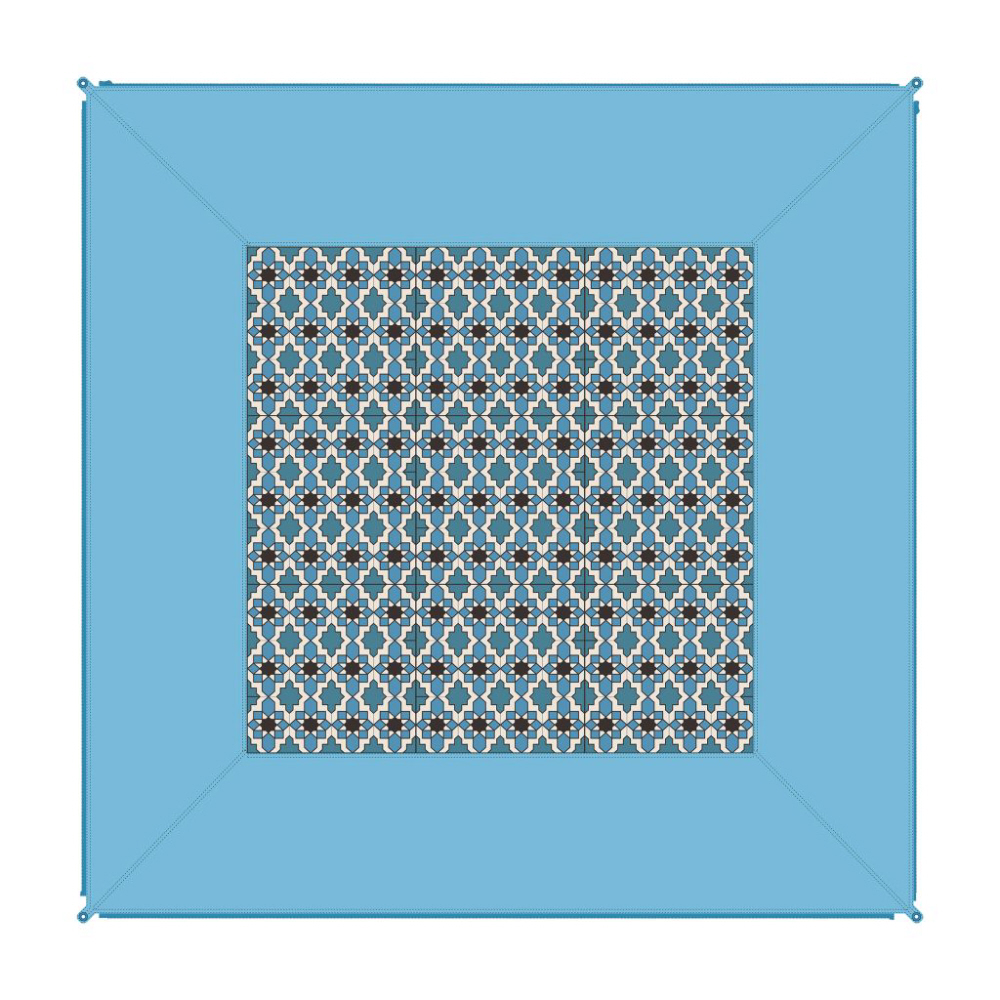 Bent Teppich Carpet Caribbean, blau